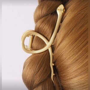 Gold Snake Hair Clip